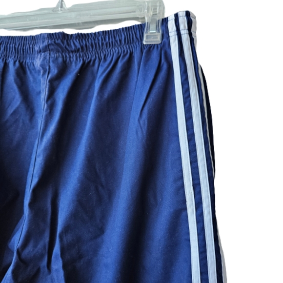 Adidas vintage blue trackpants high waist tapered leg elastic waist unisex sz M - Picture 8 of 17